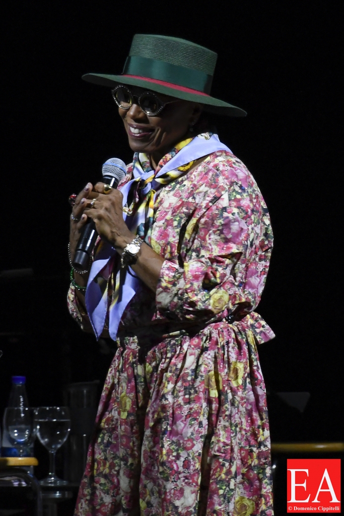 Dee Dee Bridgewater during the concert at the Casa del Jazz Rome Italy on July 10, 2021