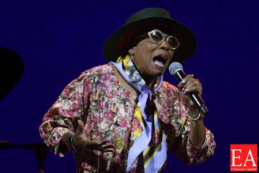 Dee Dee Bridgewater during the concert at the Casa del Jazz Rome Italy on July 10, 2021