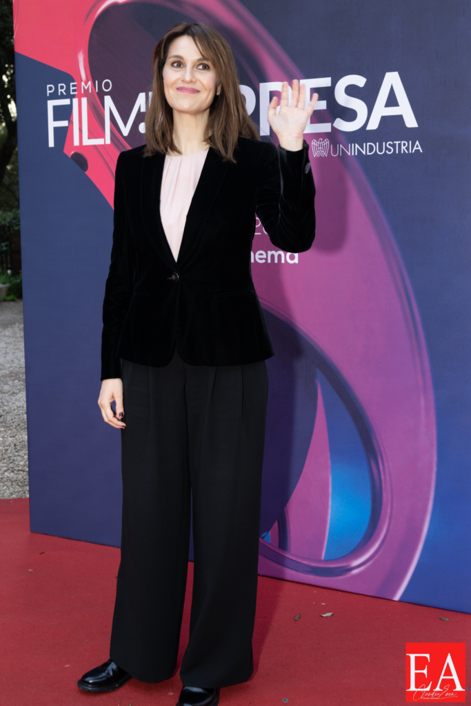 Paola Cortellesi during the film event "Premio Film Impresa" at the Casa del Cinema in Rome, Italy, 13.04.2023, Claudio Enea Sport Reporter
