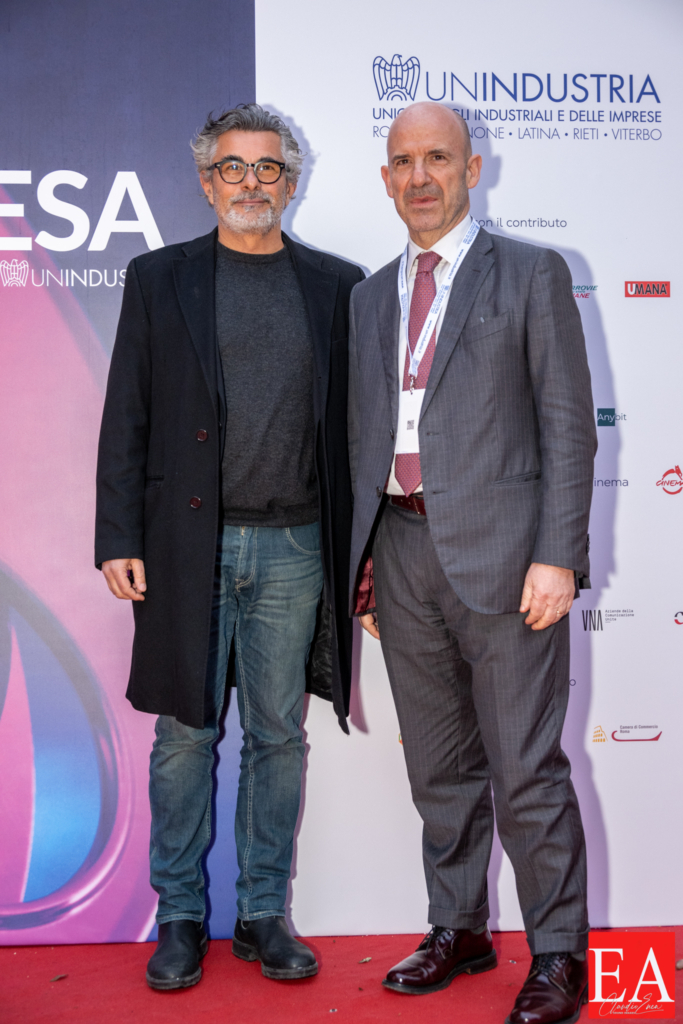 Paolo Genovese e. Angelo Camilli during the film event "Premio Film Impresa" at the Casa del Cinema in Rome, Italy, 13.04.2023, Claudio Enea Sport