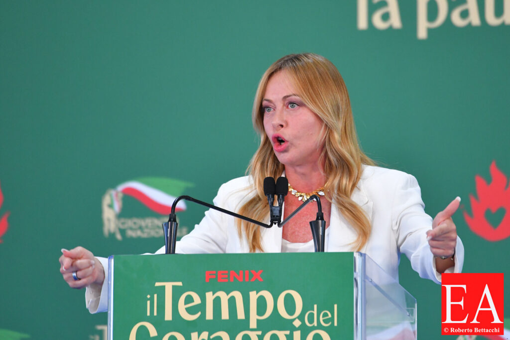 Giorgia Meloni at Fenix - Giovani del Fronte della Gioventù