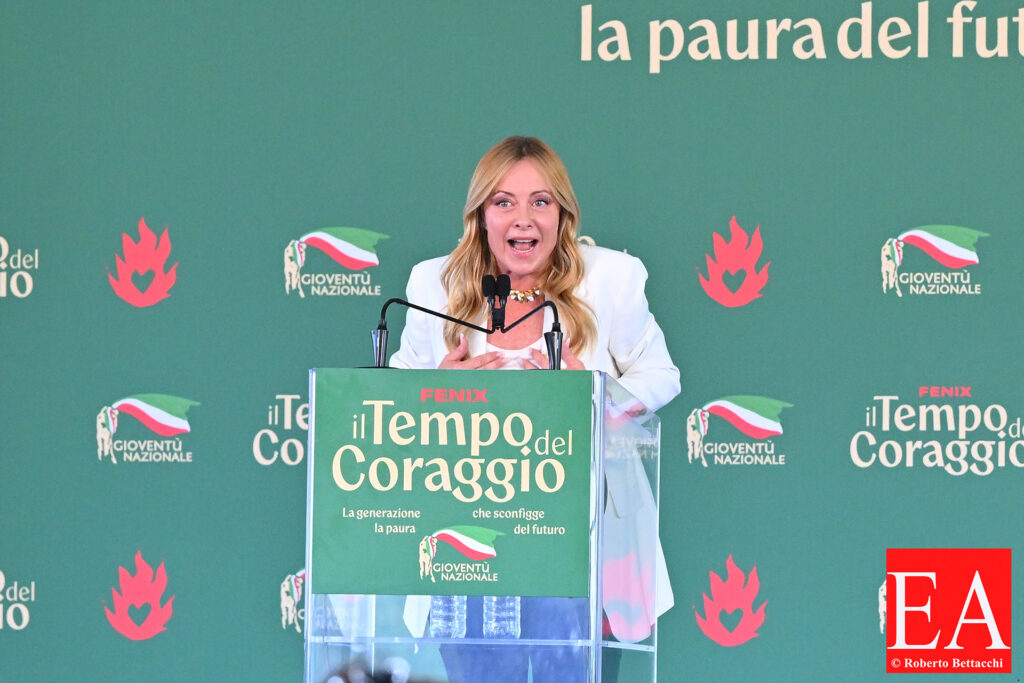 Giorgia Meloni at Fenix - Giovani del Fronte della Gioventù