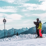 Cortina d'Ampezzo. Le piste di Tofana-Freccia nel Cielo: pendenze da vertigine e panorama sulle Dolomiti.