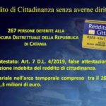 Denunciati 267 "furbetti" del Reddito di Cittadinanza nel Catanese